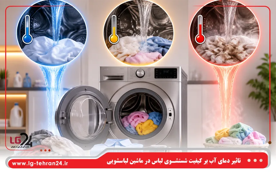 تاثیر دمای آب بر کیفیت شستشوی لباس در ماشین لباسشویی ال جی